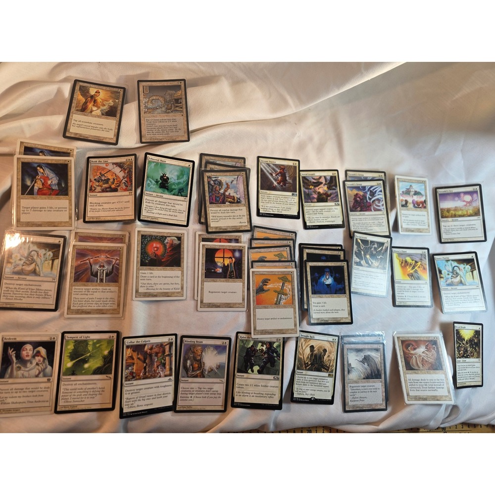 Magic The Gathering White Instant and Sorcery Card Lot MTG Collection Mixed Sets